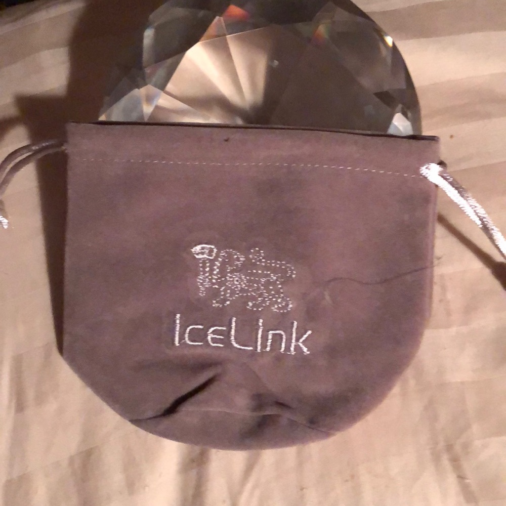 IceLink velveteen drawstring pouch